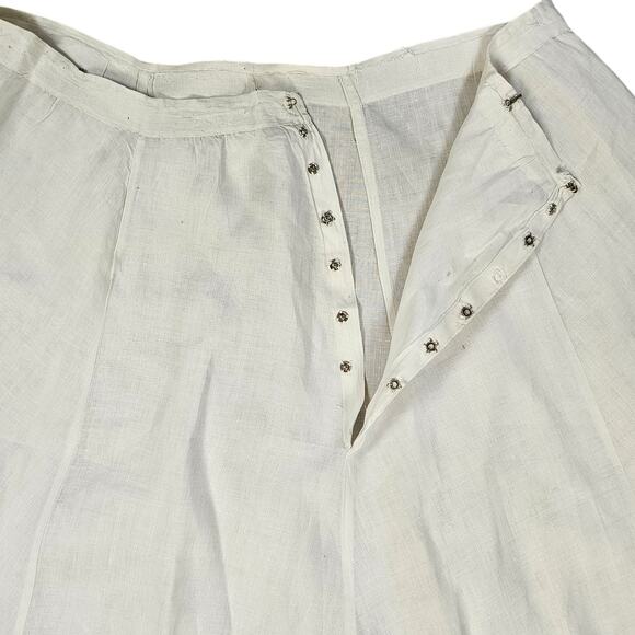 Antique c. 1905 white embroidered linen bodice skirt petticoat Volup - Picture 10 of 16